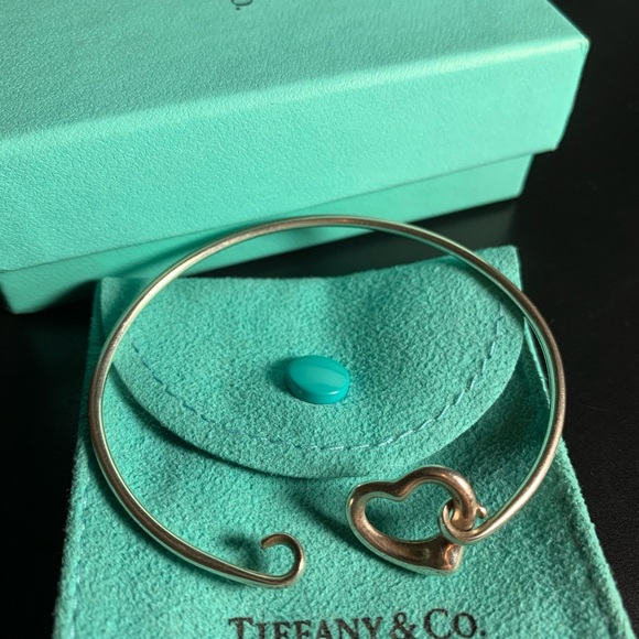 Authentic Tiffany Elsa Peretti Open Heart Bangle - Picture 3 of 7